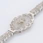 Preview: Art Déco Armband aus 585er Weißgold mit Diamant und Camphor-Glas