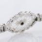 Preview: Art Déco Armband aus 585er Weißgold mit Diamant und Camphor-Glas