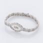 Preview: Art Déco Armband aus 585er Weißgold mit Diamant und Camphor-Glas