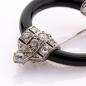 Preview: Art Deco Brosche aus 750er Weißgold mit Brillanten
