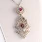 Preview: Art Deco pendant 14k gold with 2.0ct diamonds and 1.50ct rubies