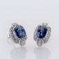 Preview: Sapphire and Diamond Earrings in 14K White Gold