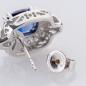Preview: Sapphire and Diamond Earrings in 14K White Gold