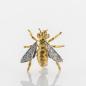 Preview: 0.30 ct Diamond Bee Brooch in 18K Yellow and White Gold