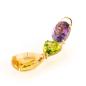 Preview: Spektakuläre Ohrringe (750er Gold) mit Amethysten, Peridots und Citrinen