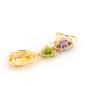 Preview: Spektakuläre Ohrringe (750er Gold) mit Amethysten, Peridots und Citrinen