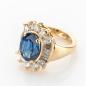 Preview: Ladies ring (14k gold) with an 4.25ct sapphire and 1.50ct diamonds