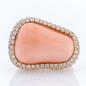 Preview: Ladies´ ring (18k gold) with coral and 3.15ct diamonds
