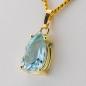 Preview: 14k gold pendant with an 4.75ct aquamarine