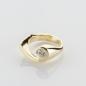 Preview: Ein Ring aus 585er Gelbgold mit einem 0.54ct Brillanten
