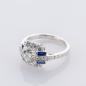 Preview: 1 ct Diamond Ring with 0.30 ct Diamonds and 0.20 ct Sapphires in 18K White Gold
