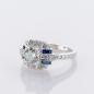 Preview: 1 ct Diamond Ring with 0.30 ct Diamonds and 0.20 ct Sapphires in 18K White Gold