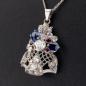 Preview: Platinum Art Deco pendant with sapphires, rubies and 1.30ct diamonds
