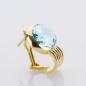Preview: 16 ct Blue Topaz Earrings in 18K Yellow Gold
