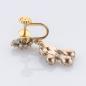 Preview: Ohrringe aus 585er Gold und Silber mit 0.40ct Diamantrosen