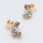 Preview: Ohrringe aus 585er Gold und Silber mit 0.40ct Diamantrosen