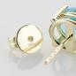 Preview: Earrings with 6.24ct Blue Topaz in 14k Yellow Gold