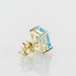 Preview: 5.60ct Blue Topaz Stud Earrings in 14k Yellow Gold