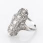 Preview: Art Deco Damenring Platin mit 1.20ct Brillanten