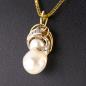 Preview: Pendant (14k gold) with a baroque pearl and diamonds
