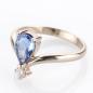 Preview: Damenring 585er Gold mit einem 1.43ct Saphir und 0.10ct Brillant