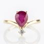 Preview: Ladies ring 14k gold with 2.12ct ruby and 0.10ct diamond