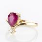 Preview: Ladies ring 14k gold with 2.12ct ruby and 0.10ct diamond