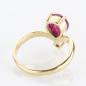 Preview: Ladies ring 14k gold with 2.12ct ruby and 0.10ct diamond