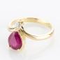 Preview: Ladies ring 14k gold with 2.12ct ruby and 0.10ct diamond