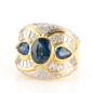 Preview: Spektakulärer Damenring (750er Gold) mit 4.20ct Saphir und 3.0ct Brillanten