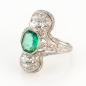 Preview: Ladies ring (platinum) with an 1.25ct emerald and 2.0ct diamonds
