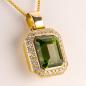 Preview: Anhänger 750er Gold mit einem 22ct Peridot und 1.80ct Brillanten