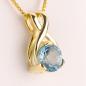 Preview: Pendant (14k gold) with a blue topaz
