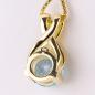 Preview: Pendant (14k gold) with a blue topaz