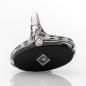 Preview: Art Deco Ring aus 585er Weißgold mit Onyx und Diamant