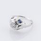 Preview: Ring aus 585er Weißgold mit 0,25 ct Brillant und 0,10 ct Saphiren