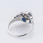 Preview: Ring aus 585er Weißgold mit 0,25 ct Brillant und 0,10 ct Saphiren