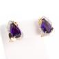 Preview: Ohrringe 585er Gold mit 9.45ct Amethyst und 0.48ct Brillanten