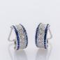 Preview: Sapphire and Diamond Earrings in 18K White Gold