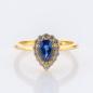 Preview: Ring aus 585er Gelbgold mit 0.90ct Saphir und 0.28ct Diamanten