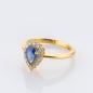 Preview: Ring aus 585er Gelbgold mit 0.90ct Saphir und 0.28ct Diamanten