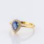 Preview: Ring aus 585er Gelbgold mit 0.90ct Saphir und 0.28ct Diamanten