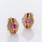 Preview: Vintage Ohrstecker 585er Gold mit 1.0ct Rubinen und 0.75ct Brillanten