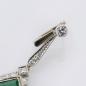 Preview: 3ct Emerald and 1ct Diamond Earrings in 14K White Gold