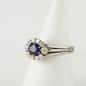 Preview: Eleganter Damenring 750er Gold mit 1.0ct Saphir und 0.40ct Brillanten