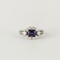 Preview: Eleganter Damenring 750er Gold mit 1.0ct Saphir und 0.40ct Brillanten