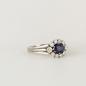 Preview: Eleganter Damenring 750er Gold mit 1.0ct Saphir und 0.40ct Brillanten