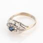 Preview: Damenring (585er Gold) mit Saphir und Brillanten