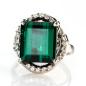 Preview: Damenring (900er Platin) mit einem 11.67ct Turmalin und 0.47ct Brillanten