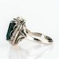 Preview: Damenring (900er Platin) mit einem 11.67ct Turmalin und 0.47ct Brillanten